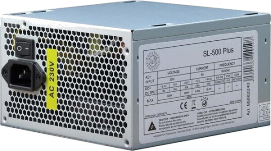 Inter-Tech SL-500 Plus Strømforsyning (PSU) - 500 Watt - 120 mm - 80 Plus Inter-Tech SL-500 Plus Strømforsyning (PSU) - 500 Watt - 120 mm - 80 Plus