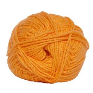 Hjertegarn Cotton nr. 8 Garn 3255 Lys Oransje