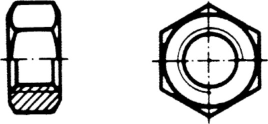 Arvid Nilsson D934-8 M14 6kt Mutter 100-Pakke