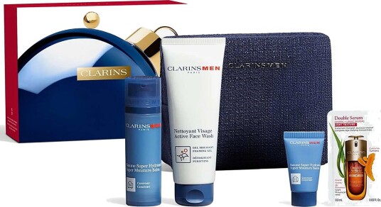 Clarins Clarinsmen Hydration S.moist Balm 50Ml/Active Fw 125Ml/S.moist Balm 12Ml/Ds 9 Lig 187.9 Ml - CLEAR - 187.9 ml
