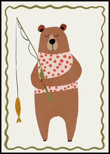 Fishingbear Plakat Plakat / 40x50cm