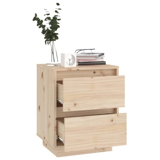 vidaXL Nattbord 2 stk 40x35x50 heltre furu