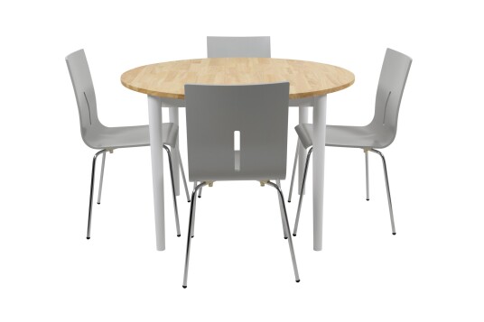 Spisegruppe Phorma med 4 Gyda Stol Brun