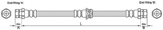 Bremseslange METZGER 4110248 Bremseslange METZGER 4110248