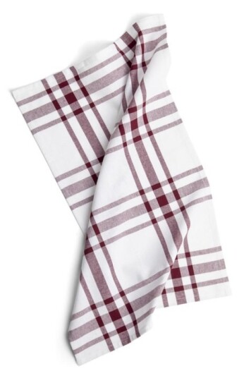 Kosta Linnewäfveriresirkulert kjøkkenhåndkle 40x60cm Rutete Burgundy