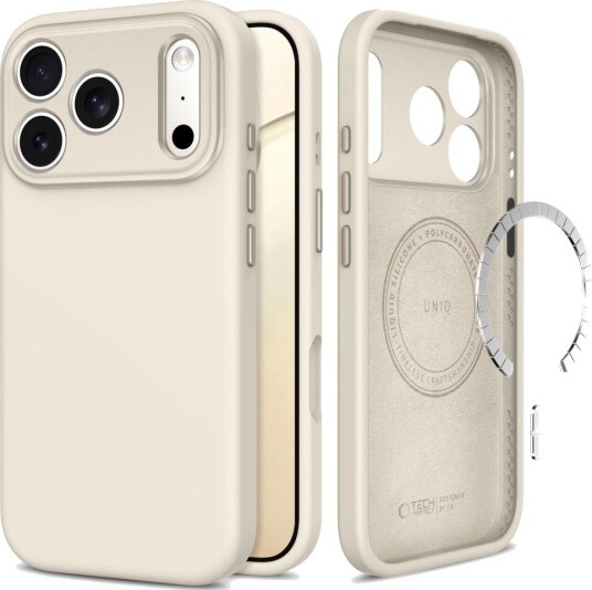 Tech-Protect Uniq MagSafe CC-etui til iPhone 18 Pro Max / 17 Pro Max – beige