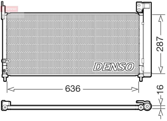 DENSO DCN50122 Kondensator, klimaanlegg