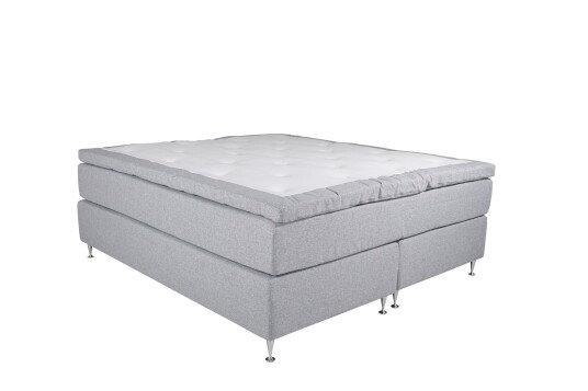 Venture Design Furudal kontinental seng Lysegrå 180 cm Fast Grå