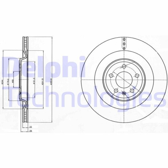 Bremseskive DELPHI BG4387C