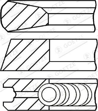 Stempelringsett GOETZE ENGINE 08 443200 00