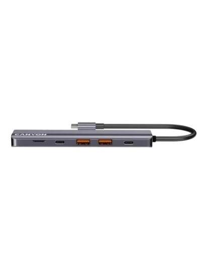 Canyon DS-17 6-i-1 USB-C-hub 4K Grå CNS-TDS17 Canyon DS-17 6-i-1 USB-C-hub 4K Grå CNS-TDS17
