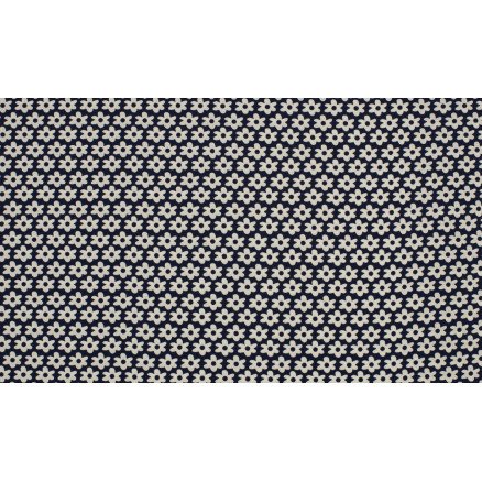 Diverse Minimals Bomullspoplinstoff Print 8 Flower Navy 145cm 50cm