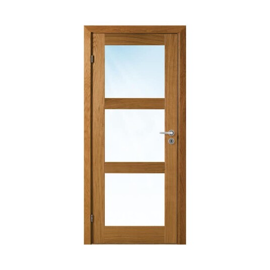 Innerdør Bygg1 Stil 3 Eik Glass