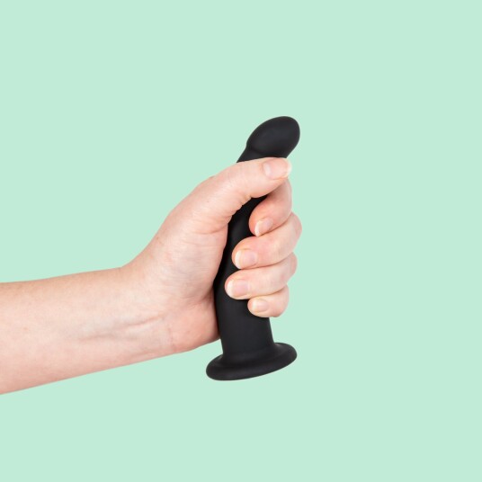 Black Silicone Semi Realistic Dildo - Small Black Silicone Semi Realistic Dildo - Small