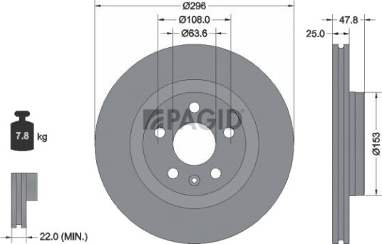 PAGID 56239NHC Bremseskive