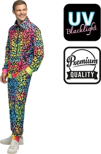 UV Glow Fargerik Leopardmønstret Grilldress til Herre