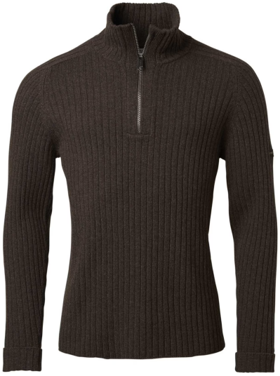 Chevalier Man Antony Half Zip Wool Pullover Antler Brown Antler Brown 3XL