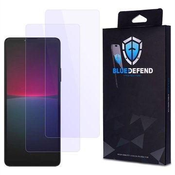 BlueDefend Sony Xperia 10 IV Anti Blue Light Skjermbeskyttere Beskyttelsesglass 2 stk.