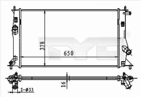 Radiator TYC 720 0012 Radiator TYC 720 0012