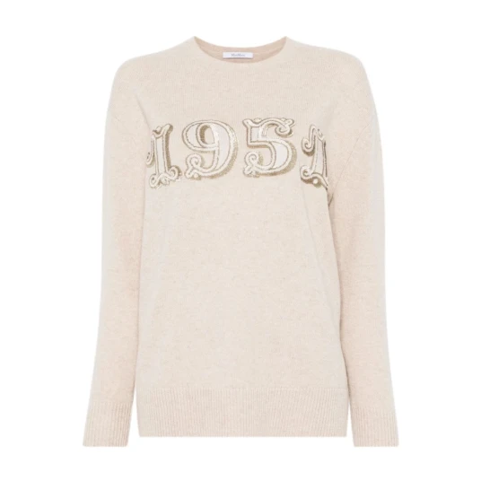 Max Mara Dame Strikkevarer Beige XS