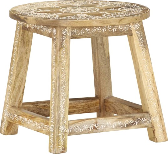 vidaXL Håndmalt krakk 38x38x35 cm heltre mango vidaXL Håndmalt krakk 38x38x35 cm heltre mango