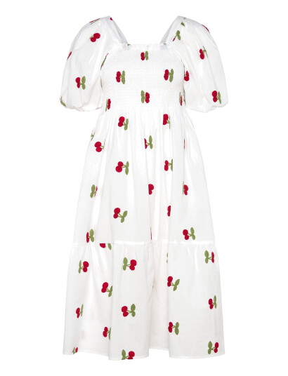 A-View Cheri Fruit Dress - White - 34