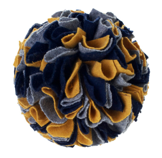 Hundeleketøy Sniffle Ball Eiby Polyester Blå/Grå/Gul Ø15Cm
