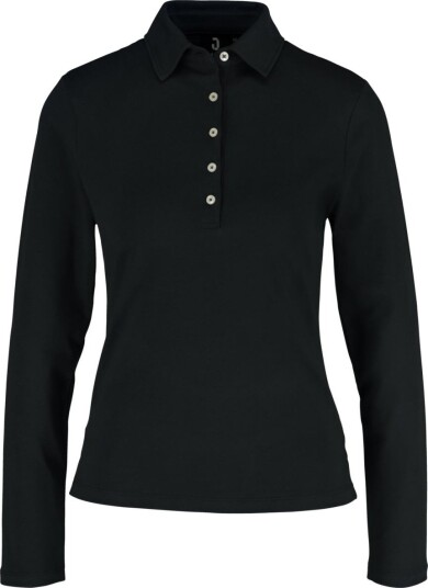JOBELINE Pique dame  Malme langermet; Størrelse XS; Svart