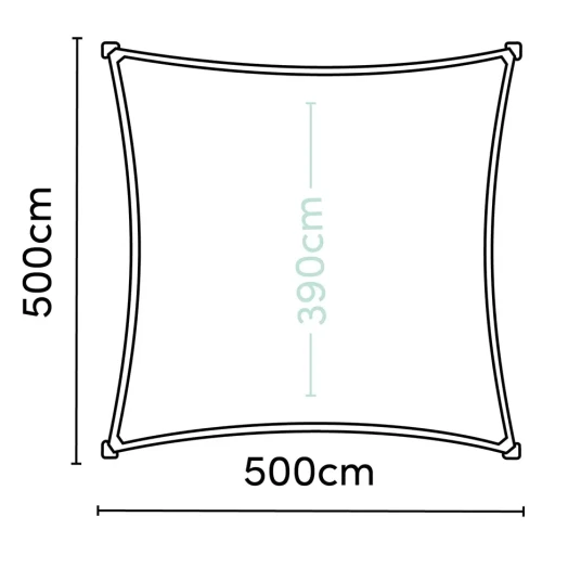 Platinum Sun & Shade Coolfit solseil firkantet 500x500cm black Platinum Sun & Shade Coolfit solseil firkantet 500x500cm black