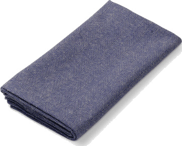 Lyngby Porcelæn Stoffserviett 4 stk Herringbone Blå 45x45 cm