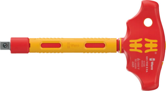 Wera 410 VDE Isolert Skralle med T håndtak 3/8" Wera 410 VDE Isolert Skralle med T håndtak 3/8"