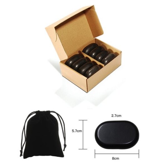 Massasjestener Hot Stone - 8-Pk Medium Massasjestener Hot Stone - 8-Pk Medium