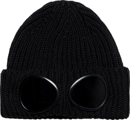 C.P. Company Ekstra fin Merino Goggle Beanie Svart