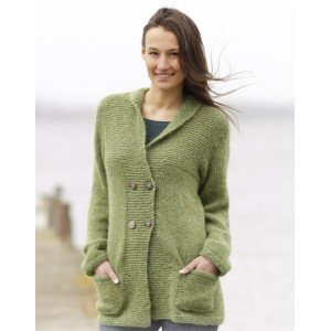 Autumn Forest Jacket by DROPS Design Jakke Strikkeoppskrift str. S Small
