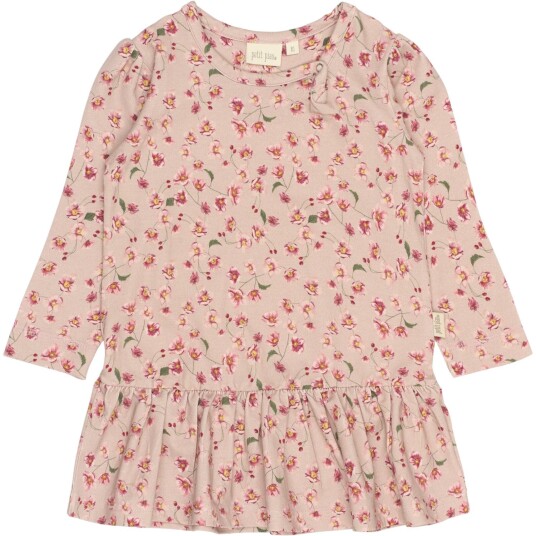 Petit Piao Autumn Anemon Kjole L/S Gather Printed 110