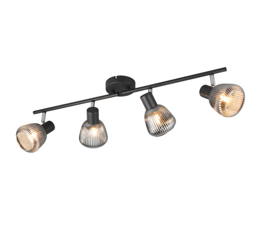 Tarifa taklampe 4-lys Svart