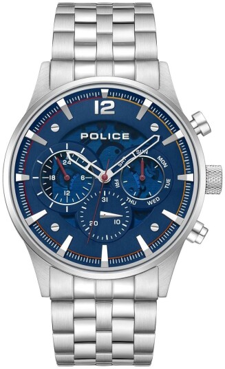 Police Herreklokke PEWGK0040204 Driver Ll Blå/Stål Ø45 mm