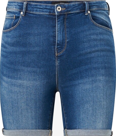 Only Carmakoma Jeans shorts carLaola HW Shorts Azg570 Dnm Blå