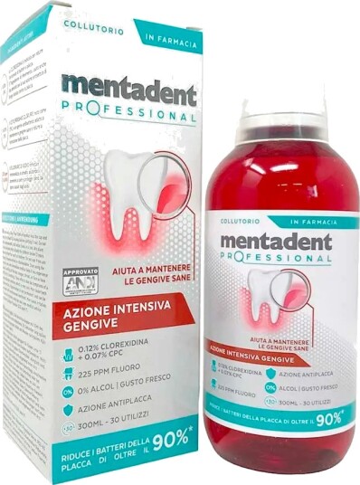 Klorhexidin Munnvann 0.12 % MENTADENT Professional CPC 300 ml