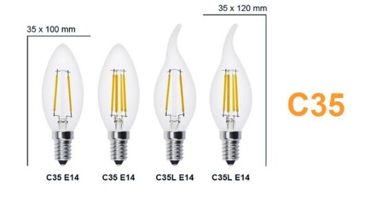 CTB Edison Lyspære C35L 4W E14