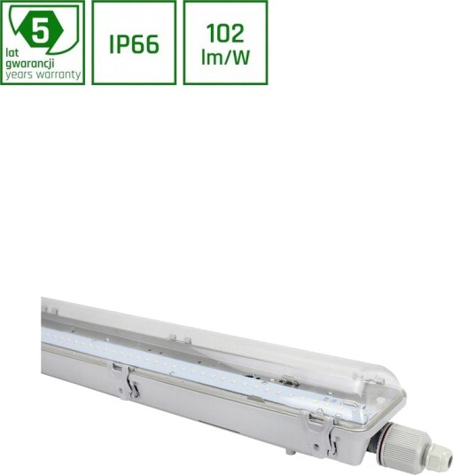 Limea LED 36W 120cm kald hvit garasje gjennomsiktig Dimbar : Ikke dimbar Kulør : Kald