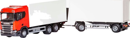 Emek Scania R Next Gen Lastebil Med Tilhenger Rød