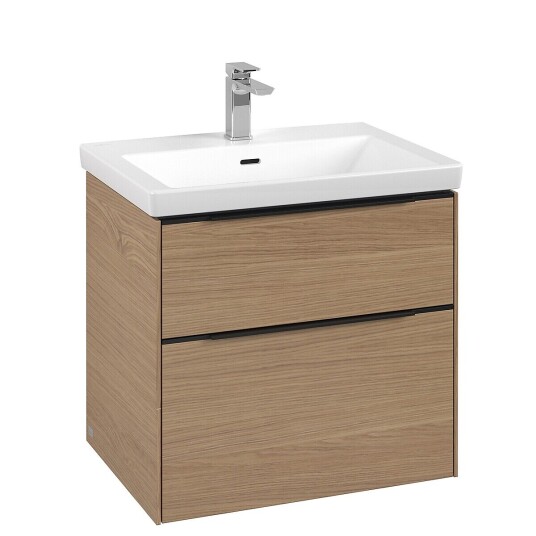 Villeroy & Boch  Subway 3.0 Servantskap m/2 skuffer 622x576x478 mm Nordisk Eik