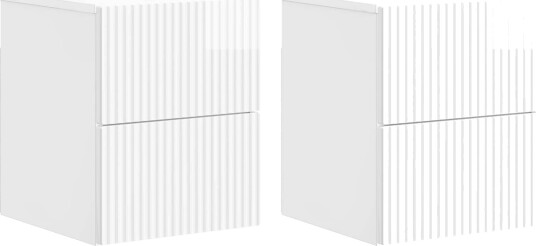  Vegghengt Nattbord 2 pcs Høgglans hvit 33 x 34,5 x 40 cm