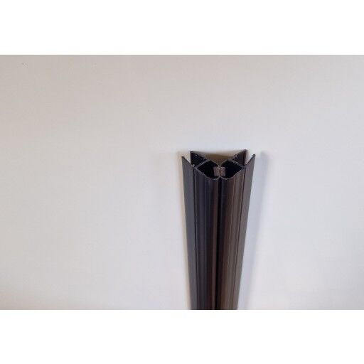 Contura Shower Showerama Art magnetlist, for hjørne, matt sort black 1990 mm