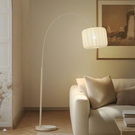 Gulvlampe Lindby Helin Beige Stue Stoff / Tekstil Moderne 38 198.5 Beige
