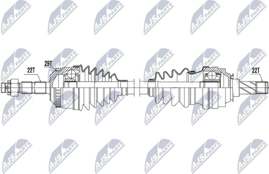NTY NPW-PL-157 Drivaksel