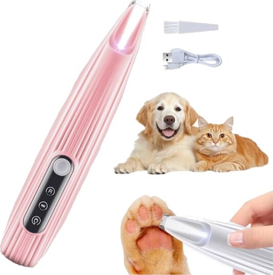 Usb-Oppladbar Potetrimmer For Hund Rosa