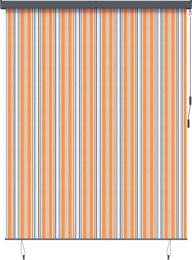 Utendørs Rullegardin Stripete Gul og blå 220 x 250 cm stoff