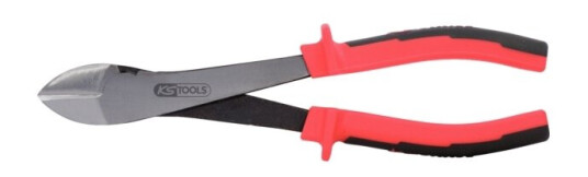 Ks Tools 115.1025, Diagonal Tang, Stål, Sort, Rød, 260 Mm